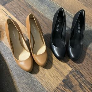 Nude and Black Heel Duo EUC